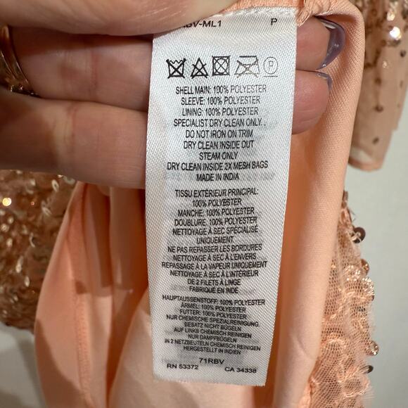 French Connection Dusty Pink Cellienne Sequin Mini Dress Sz 8 NWT - Picture 7 of 14